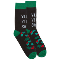 Mens Novelty Cotton Rich Christmas Funny Slogan Socks