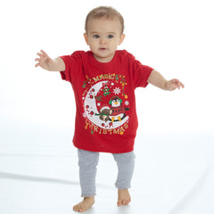 Baby Christmas Short Sleeved T-Shrit Red