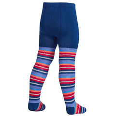 Baby Girls Designer Glittered Tights 1 Pair - Navy Stripes