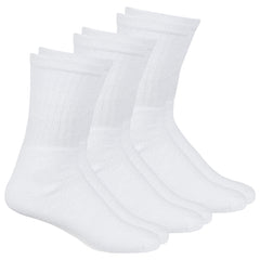 Boys Sports School Uniform PE Plain Socks 6 Pairs