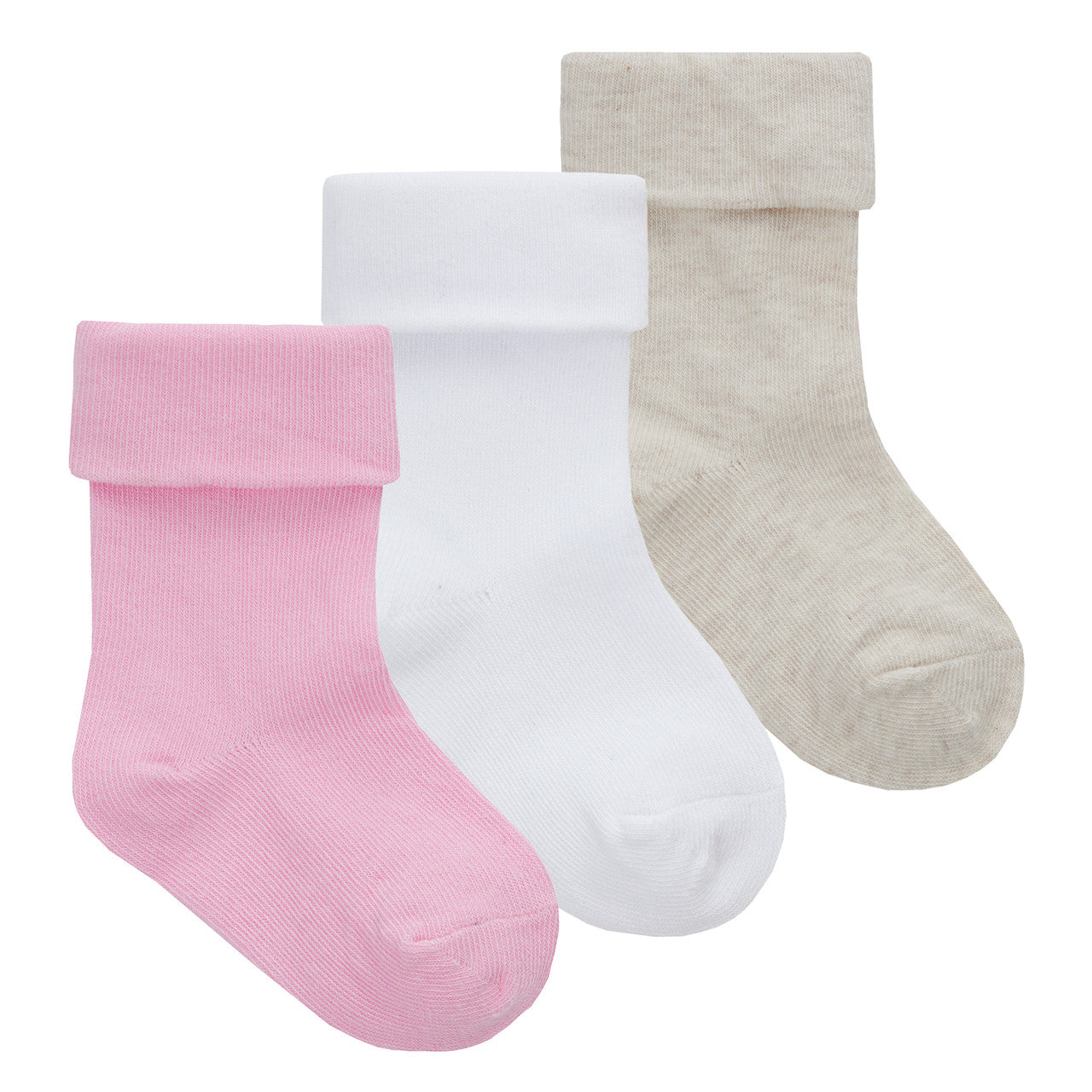 Baby Girls Turnover Socks Assorted 3 Pairs