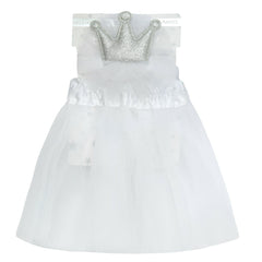 Baby Girls Queen Princess Headband Elastic Tutu Skirt Dress Set White