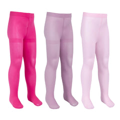 Girls Microfibre Tights All Colours - 3 Pairs