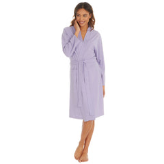 Womens Yarn Kimono Robe Lightweight Dressing Gown Lilac