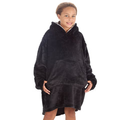 Girls Gamer Embossed Oversized Blanket Plush Fleece Hoodie with Pockets