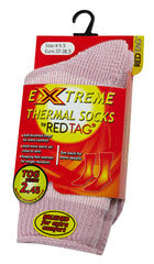 Girls Extreme Thermal Warm Winter Socks Striped Tog 2.45 Light Pink