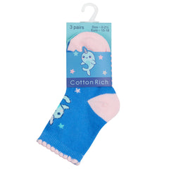 Baby Girls Novelty Socks Scallop Edge Whale - 3 Pairs