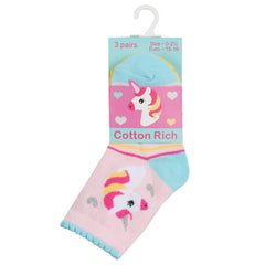 Baby Girl Socks Scallop Edge Toddler Socks Light Pink - 3 Pairs