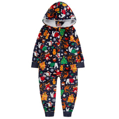 Infants Christmas Sherpa Fleece Onesie Novelty Jumpsuit Navy