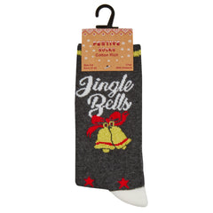 Womens Novelty Christmas Slogan Socks 1 Pair - Jingle Bells