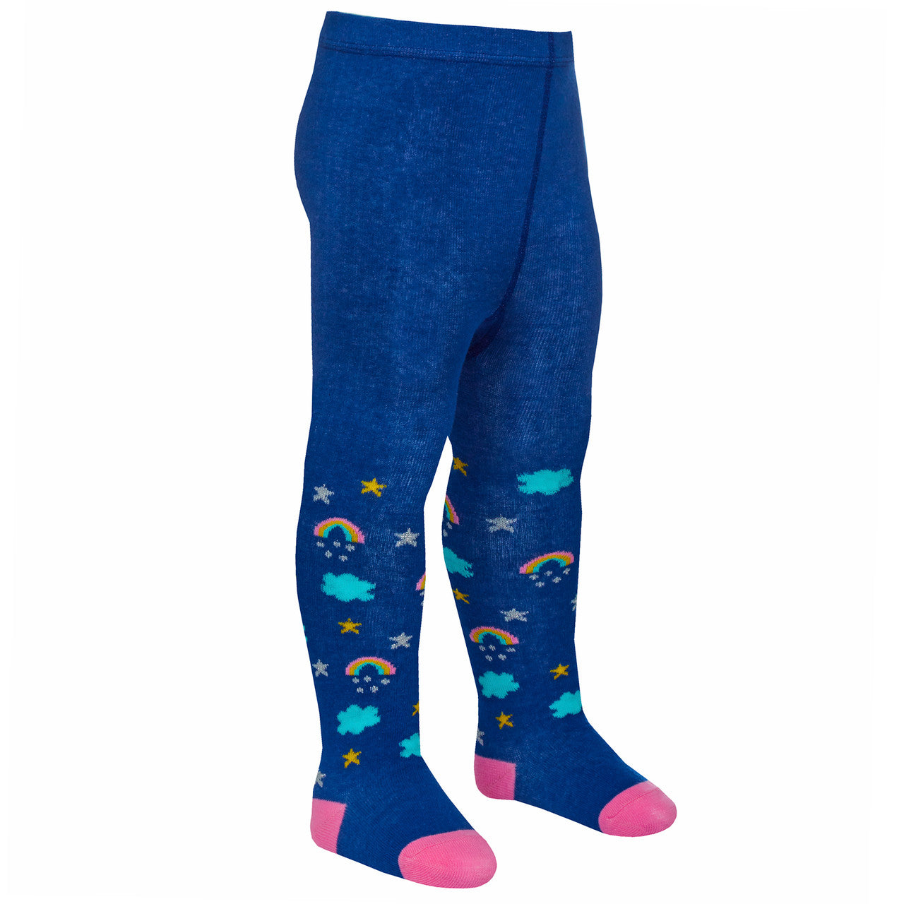 Baby Girl Novelty Tights Star Rainbow Navy