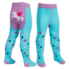 Baby Girls Novelty Tights With Anti Slip Grip 1 Pair Unicorn Purple