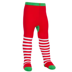 Baby Girls Christmas Novelty Tights 1 Pair - Green Little Penguin