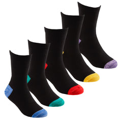 Boys Colourful Top & Heel Everyday Socks 5 Pairs 5 Pairs - Vibrant