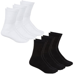 Boys Sports School Uniform PE Plain Socks 6 Pairs