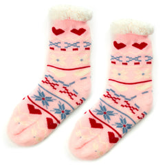 Womens Cosy Chunky Chirstmas Lounge Socks with Non Slip Grippers Fair