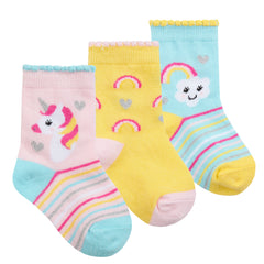 Baby Girl Socks Scallop Edge Toddler Socks Light Pink - 3 Pairs