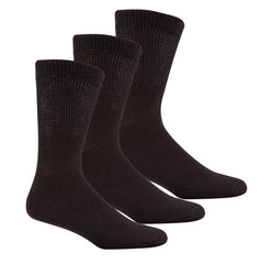 Mens Cushioned Diabetic Non Elastic Socks Black