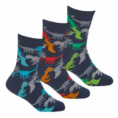 Boys 3 Pairs Novelty Camo Designer Socks