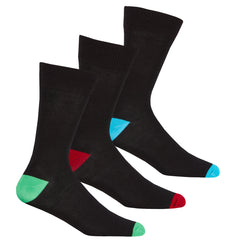 Mens Bamboo Plain Socks 3 Pairs