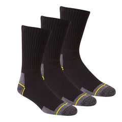 Mens Work Heavy Duty Big Foot Socks Black 3 Pairs 12-14