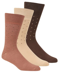 Mens Non Elastic Top Socks Spot Pattern 3 Pairs Mix