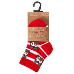 Baby Christmas Novelty Santa Themed Socks 6 Pairs