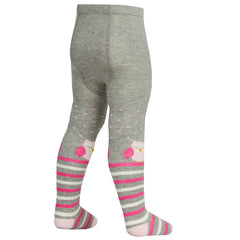 Baby Girls Designer Novelty Tights 1 Pair - Grey Owl