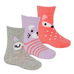 Baby Girls Novelty Design Socks Fox 3 Pairs