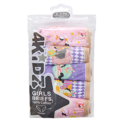 Girls Infant Novelty Design Briefs Knickers Underwear Purple - 5 Pack