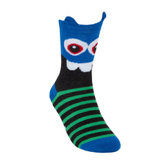 Boys Novelty Cartoon Socks 1 Pair Monster Cobalt