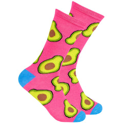 Womens Funky Funny Colourful Socks 1 Pair Avocado