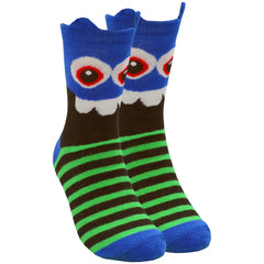 Boys Novelty Cartoon Socks 1 Pair Monster Cobalt