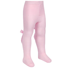 Baby Girls Tights With Cute Satin Bows 1 Pair Pink