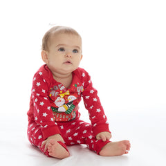 Baby Christmas Long Sleeved Santa Pyjamas Family Lounge Sets Red