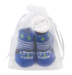 Newborn Baby Boys Socks Booties Boots Style With Organza Bag