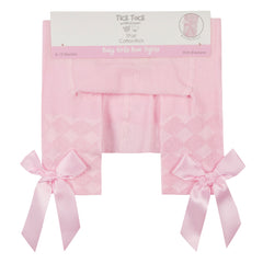 Baby Girls Tights With Cute Satin Bows 1 Pair Pink