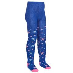 Girls Novelty Design Tights Rainbow Spots Stars 1 Pair