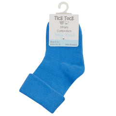 Baby Turnover Socks Dark Blue 3 Pairs