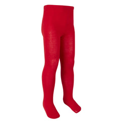 Girls Back To School Plain Tights Red - 1 Pair