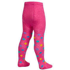 Baby Girls Designer Novelty Tights 1 Pair - Pink Spots