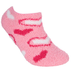 Womens Winter Trainer Liner Short Ankle Socks Pink