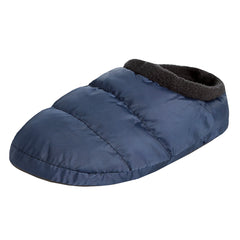 Mens Nylon Insole Polar Fleece Slippers Navy