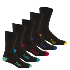 5 Pairs Men's Days Of The Week Multipack Socks