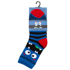 Boys Funny Faces Novelty Socks