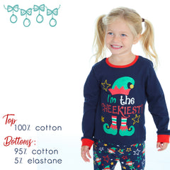 Infant Christmas Long Sleeved Matching Pyjamas Family Lounge Sets Navy