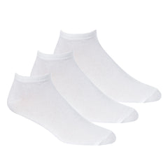 Mens Sports Trainer Liner Socks White 3 Pairs