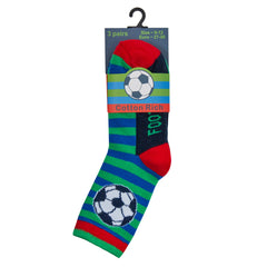 Boys Novelty Colourful Design Socks Green