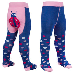 Baby Girls Tights with Anti Slip Grips 1 Pair - Navy Ladybird